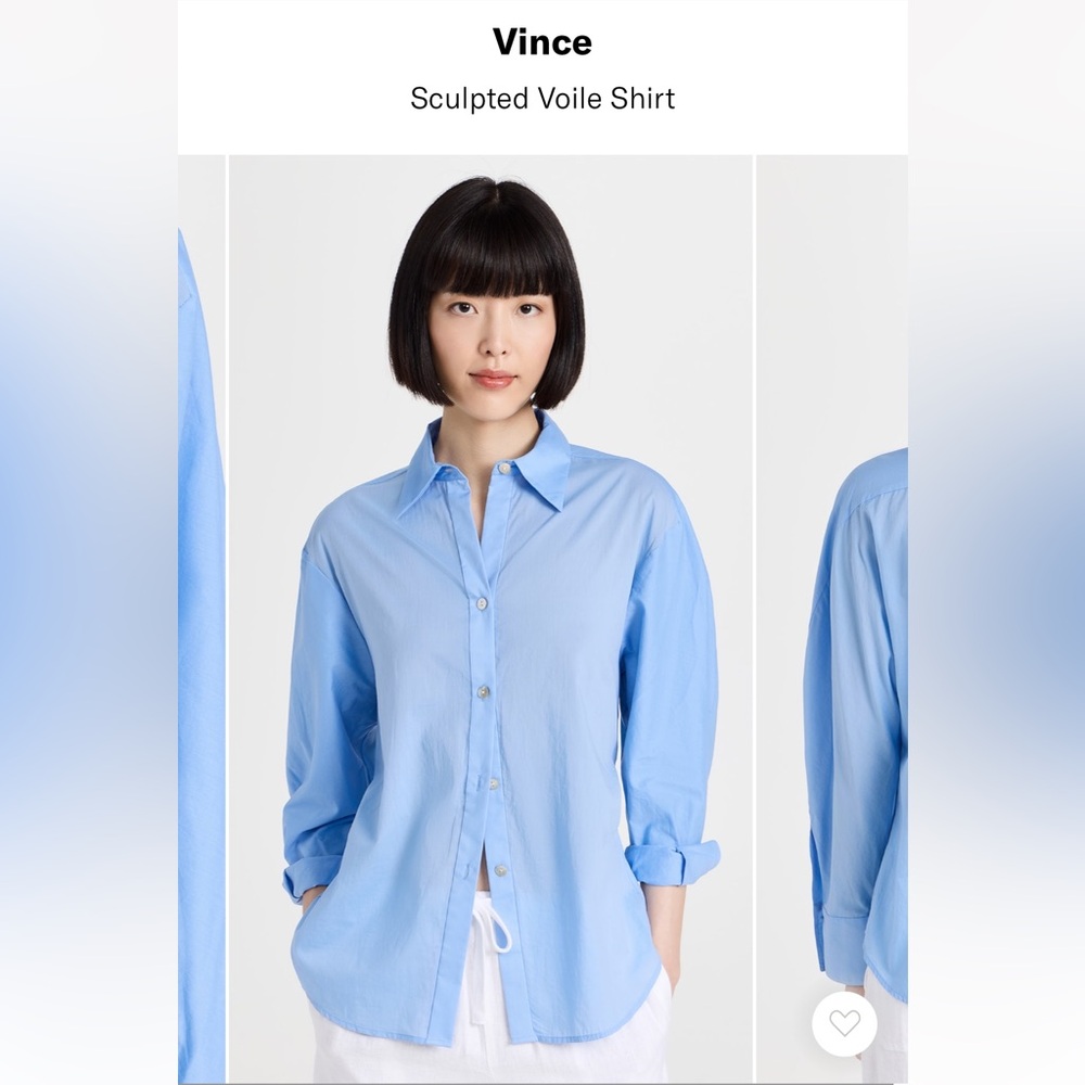 Vince Sculpted Voile Shirt XS